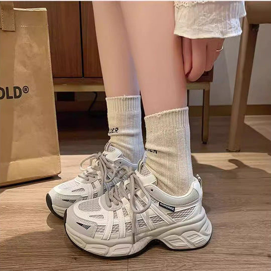 Damen Sportliche Sneakers mit atmungsaktivem Mesh-Obermaterial und gepolsterter Sohle R&B