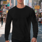 Herren lässiger Rundhalspullover mit strukturiertem Design R&B