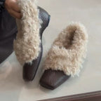 Damen Mokassins mit flauschigem Kragen und stylischem Design R&B