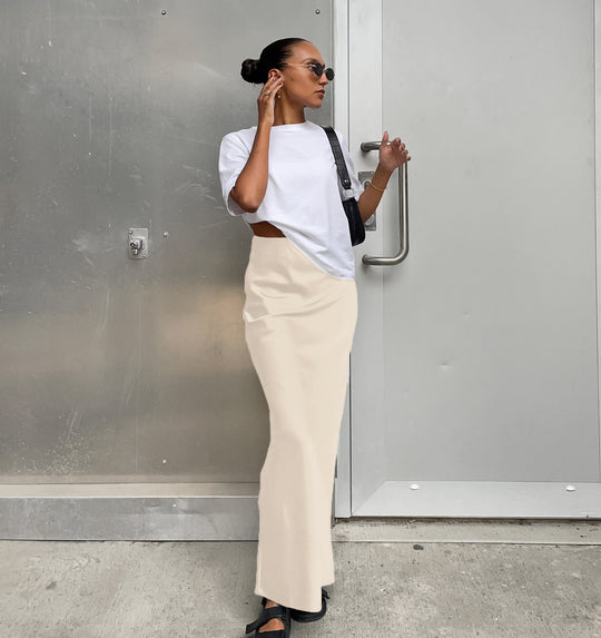 Damen Maxirock mit hohem Schnitt und seitlichem Schlitz R&B