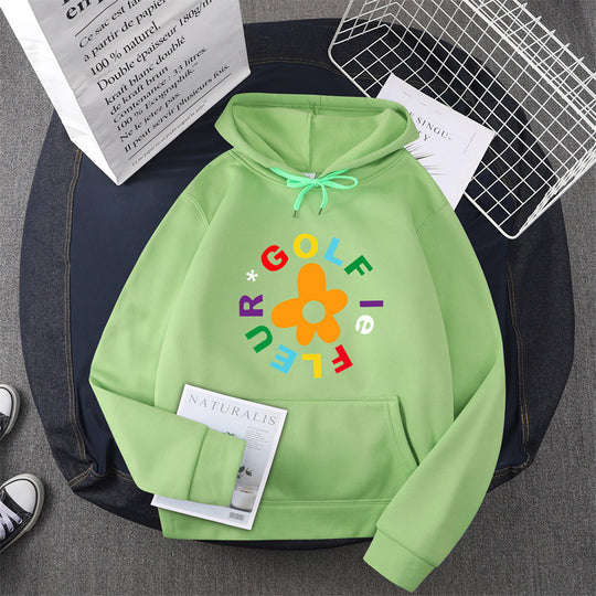 Damen Kapuzenpullover mit kreativem Blumen-Grafikdesign und bequemer Passform R&B