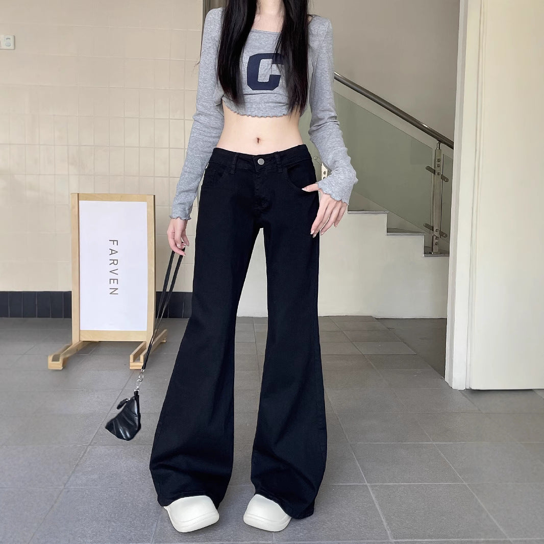 Damen Weite Flared Jeans mit hohem Bund und modernem Schnitt R&B