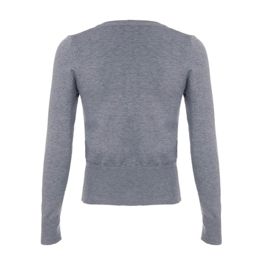 Damen Langarm Cardigan mit V-Ausschnitt und feinen Rippdetails R&B