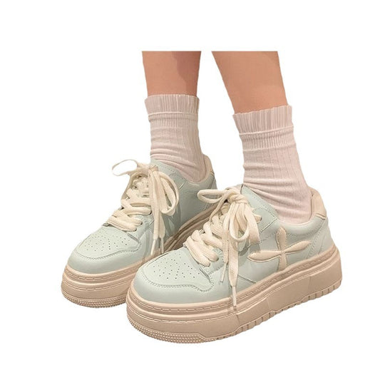 Damen modische Sneaker mit extrahoher Plattform und atmungsaktiver Oberfläche R&B