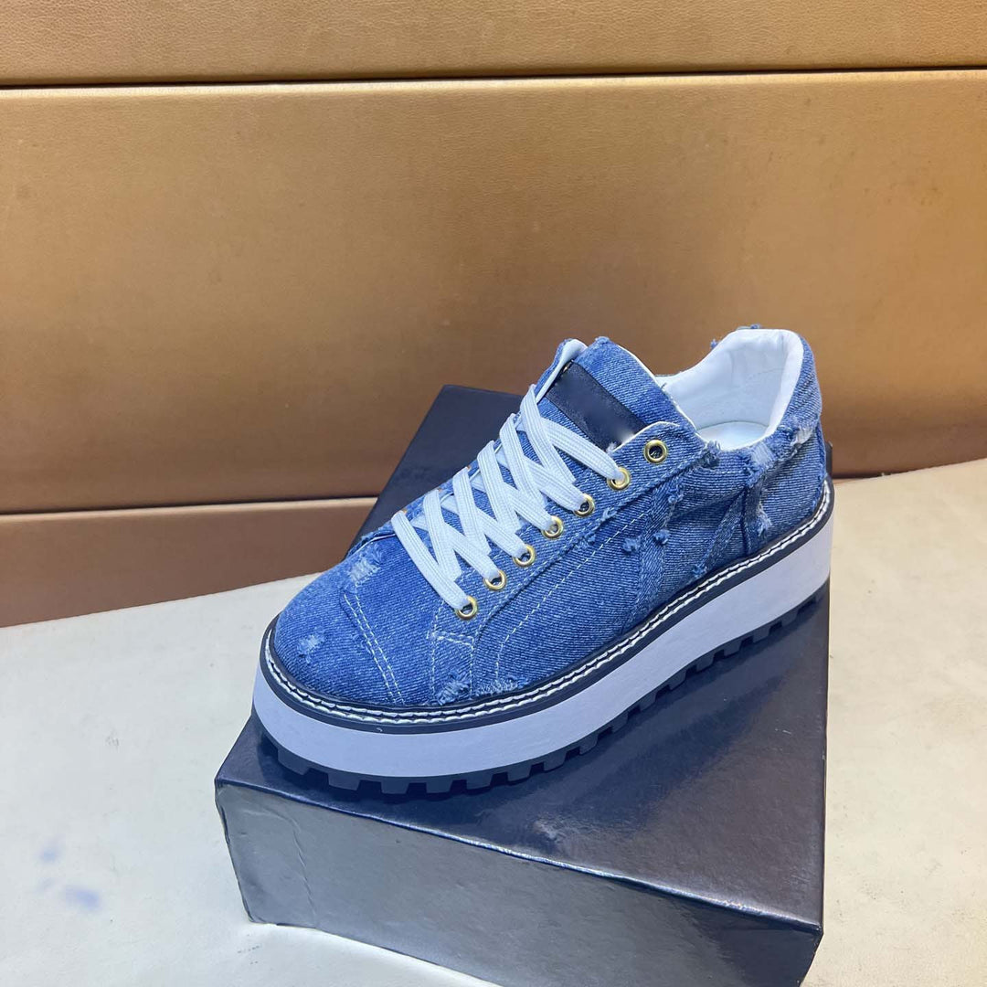Damen Sneaker mit eleganter Tweed-Oberfläche und verstärkter Sohle R&B