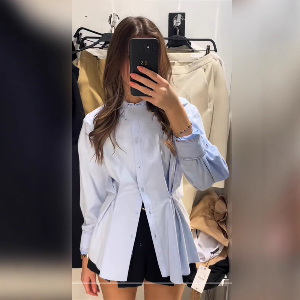 Damen Übergröße Bluse mit eleganter Schnür-Detail R&B
