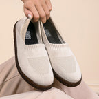 Damen Bequeme und atmungsaktive Slip-On Sneakers mit elastischem Obermaterial