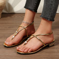 Damen Fußfreundliche Riemensandaletten mit Perlenschmuck und elegantem Design R&B