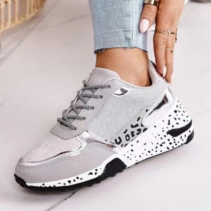 Damen Sportliche Sneaker mit modischem Glitzer-Detail und rutschsicherer Sohle R&B