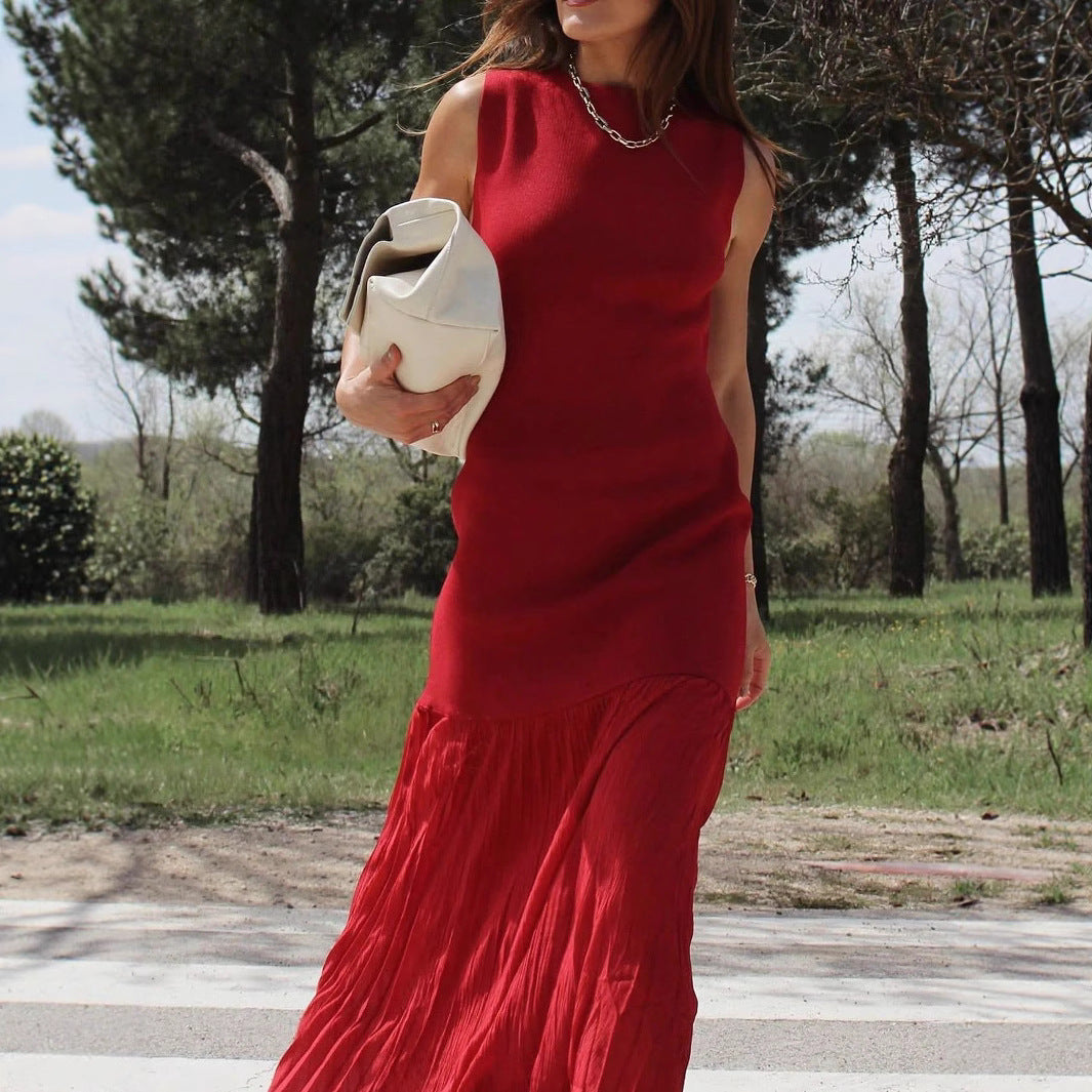 Damen Plissiertes Maxikleid mit eleganter Silhouette und hochwertiger Verarbeitung