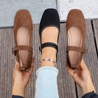 Damen Elegante Ballerinas mit verstellbarem Riemen R&B