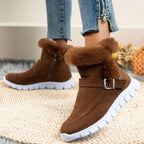Damen Komfortable Winterstiefel mit modischer Kunstfellverzierung R&B
