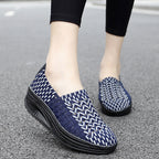 Damen Atmungsaktive Slip-On Sneakers mit flexiblem Obermaterial und dämpfender Sohle