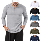 Herren Langarmshirt mit Knopfleiste und modischem Schnitt R&B
