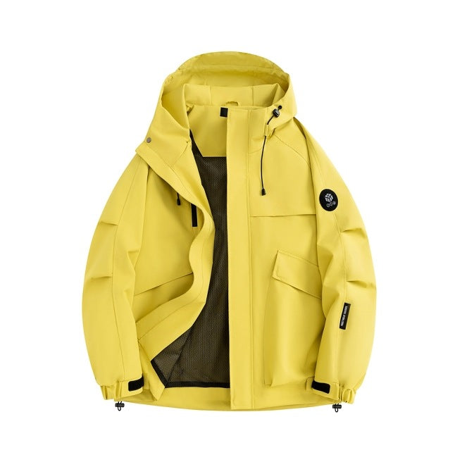 Herren multifunktionale Outdoor-Jacke mit verstellbarer Kapuze