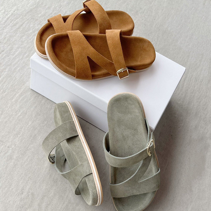Damen Komfortable Clogs mit modischen Riemen