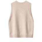 Damen Strickweste mit V-Ausschnitt und Knopfdetails R&B