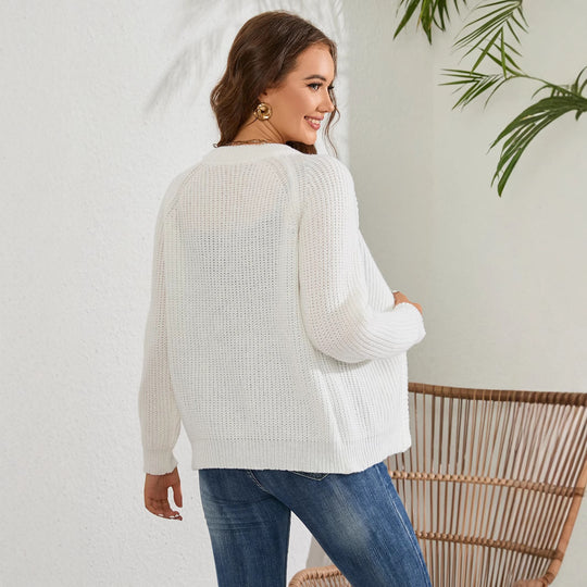Damen Strickcardigan mit offenem Schnitt und feiner Struktur R&B