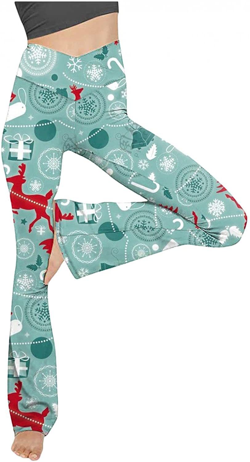 Damen Bootcut Yoga-Hose aus elastischem Material mit hohem Bund R&B