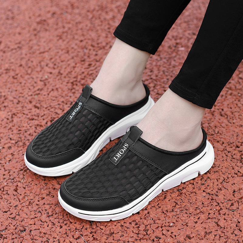 Damen Komfortable und atmungsaktive Clogs mit flexiblem Gummiboden