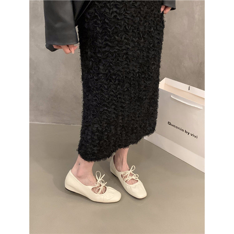Damen Stylische Riemchen Mules mit dekorativem Schnürdetail R&B