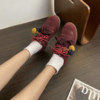 Damen Sneakers im modernen Design mit dekorativen Schnürsenkeln R&B