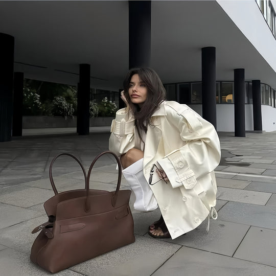 Damen modische Kurzjacke mit elegantem Schnitt und hochglänzendem Finish R&B