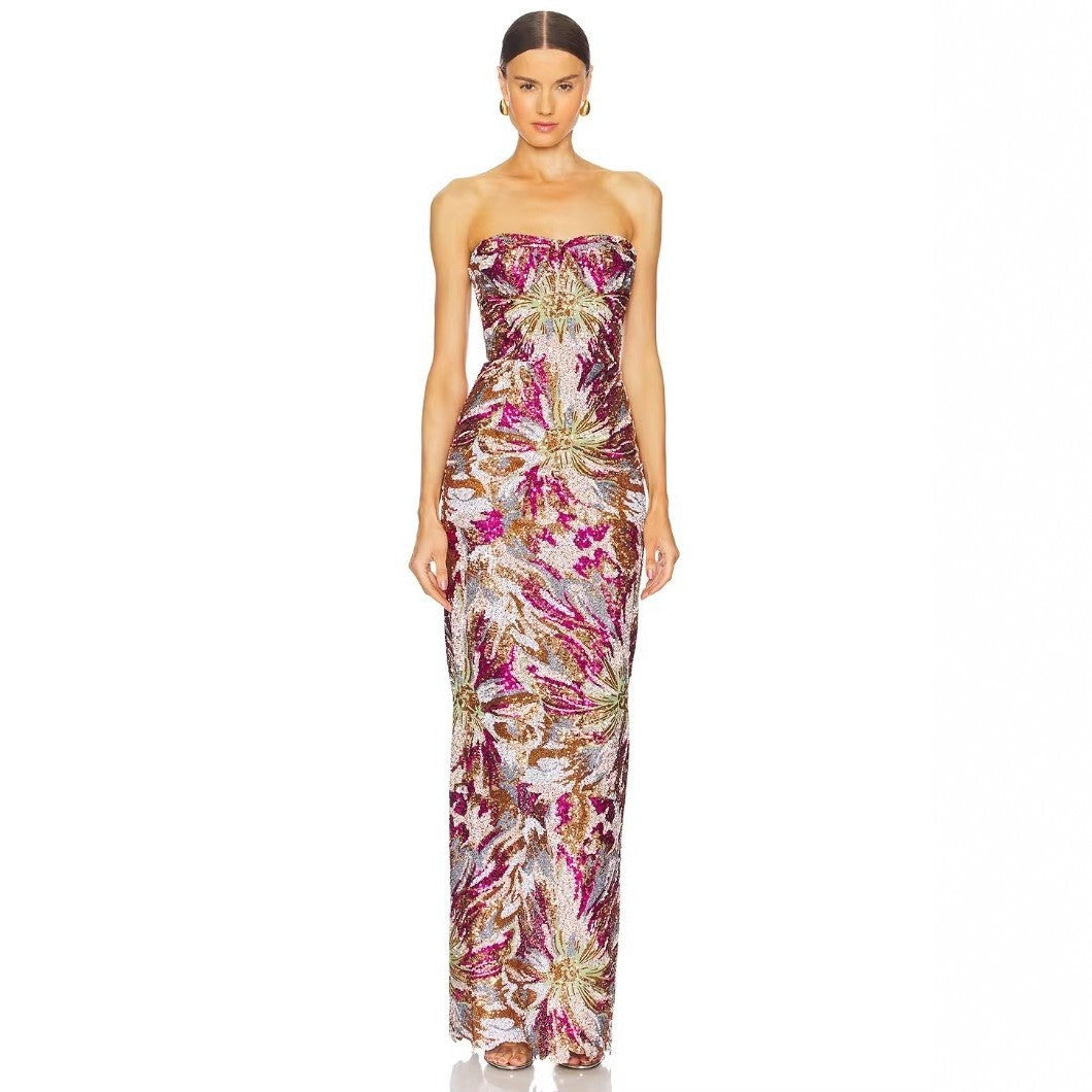 Damen Glamouröses Abendkleid mit schillernden Pailletten und taillierter Silhouette R&B
