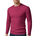 Herren modischer Strickpullover mit feinem Zopfmuster R&B