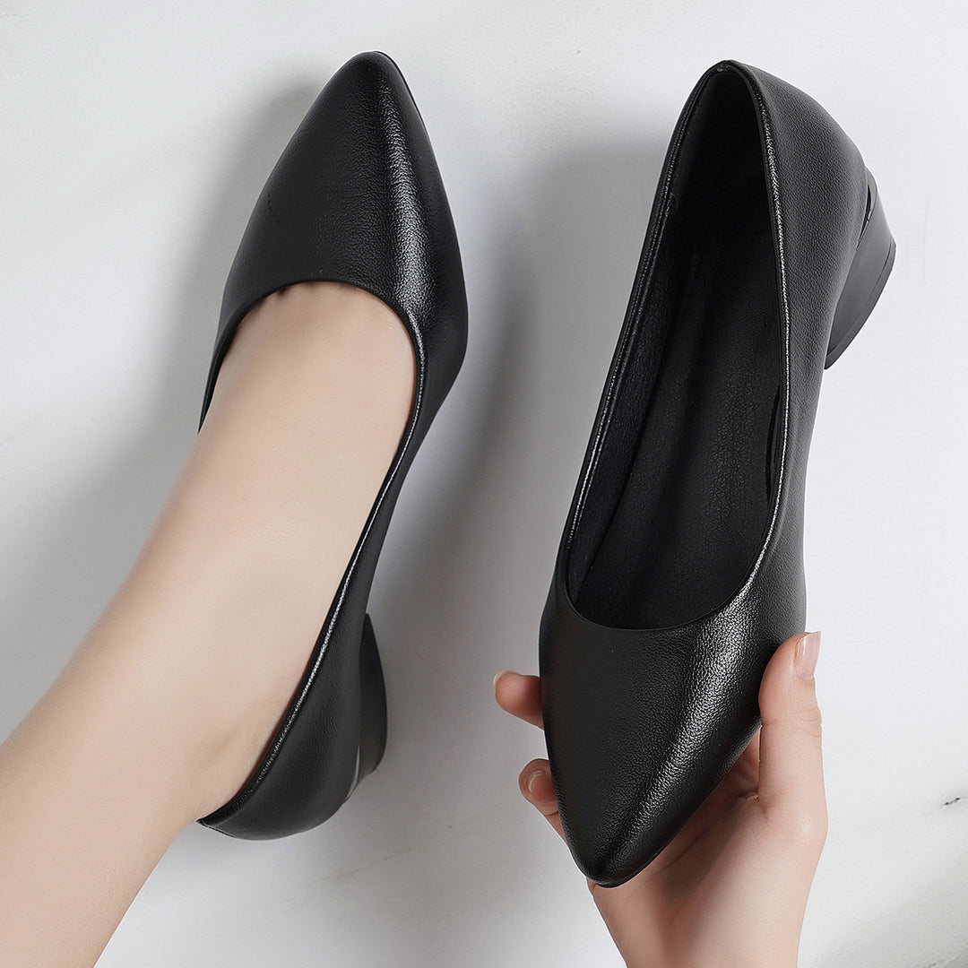Damen elegante spitze Pumps mit komfortablem Blockabsatz R&B