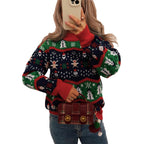 Damen Weihnachtspullover mit fröhlichem Motiv und lässigem Schnitt R&B