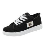 Damen lässige Sneaker mit modischem Used-Look und elastischem Schnürsystem R&B