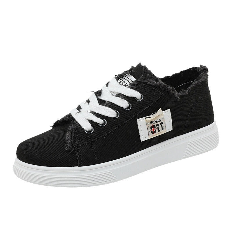 Damen lässige Sneaker mit modischem Used-Look und elastischem Schnürsystem R&B