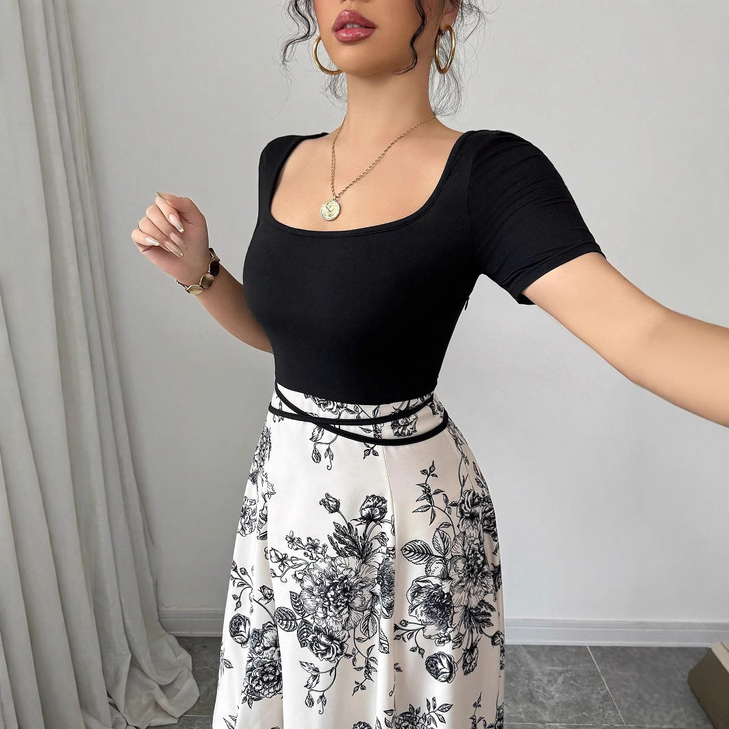 Damen Eleganter Maxirock mit floralem Muster R&B