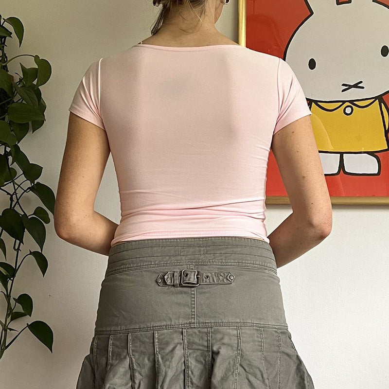 Damen luftiges Trägershirt mit elegantem Cut-out-Design und floralem Druck R&B