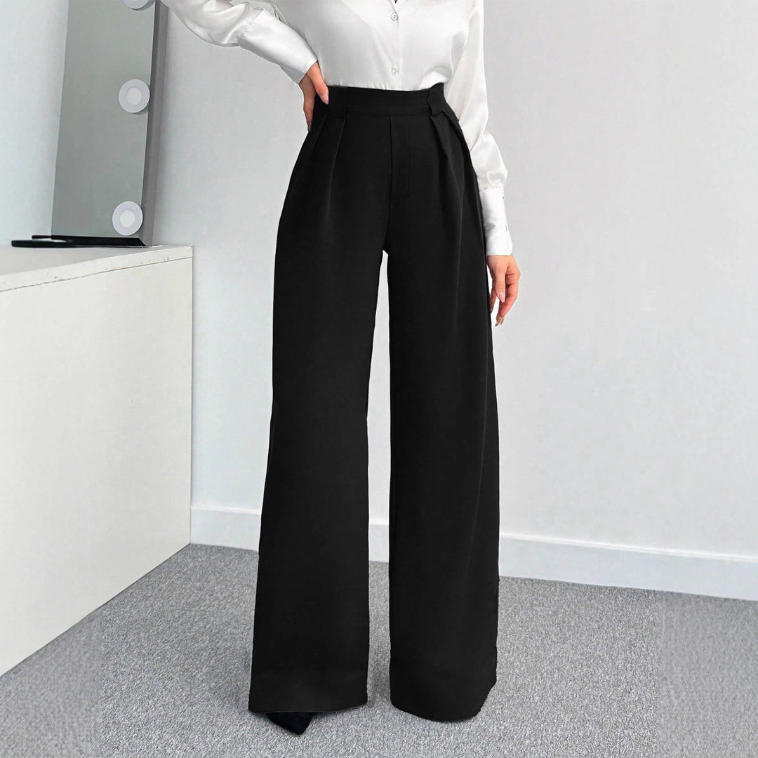 Damen Hochtaillierte Weitbein-Hose mit Gürtel R&B