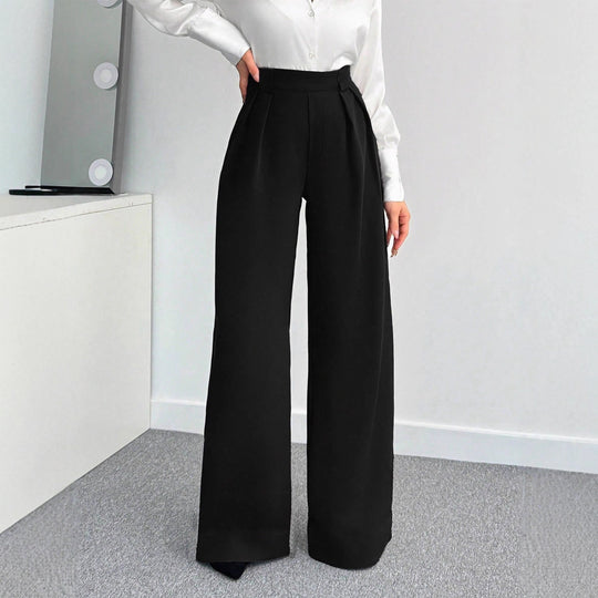 Damen Hochtaillierte Weitbein-Hose mit Gürtel R&B