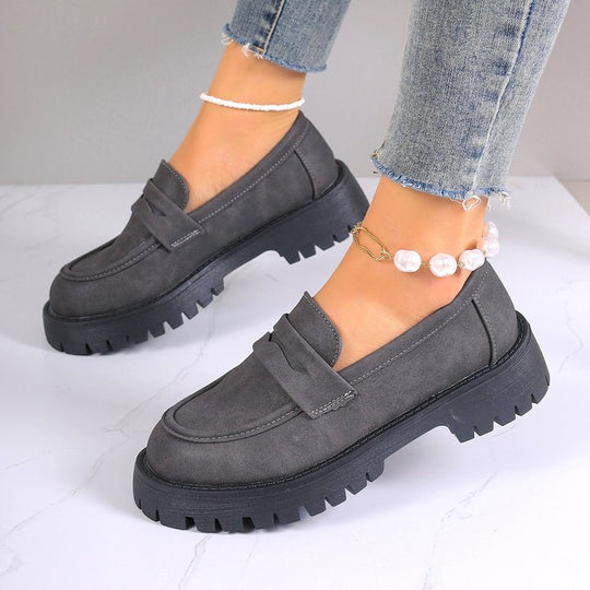 Damen Mokassins mit modernem Plateau und rutschfester Sohle R&B