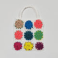 Damen gehäkelte Handtasche mit buntem Blumenmuster R&B