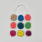 Damen gehäkelte Handtasche mit buntem Blumenmuster R&B