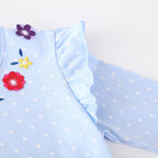 Mädchen Langarmkleid mit fröhlichen Feen-Applikationen R&B