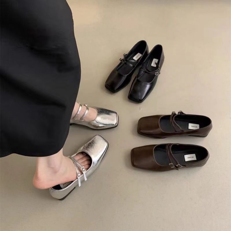 Damen modische Ballerinas mit funkelndem Riemchendesign R&B
