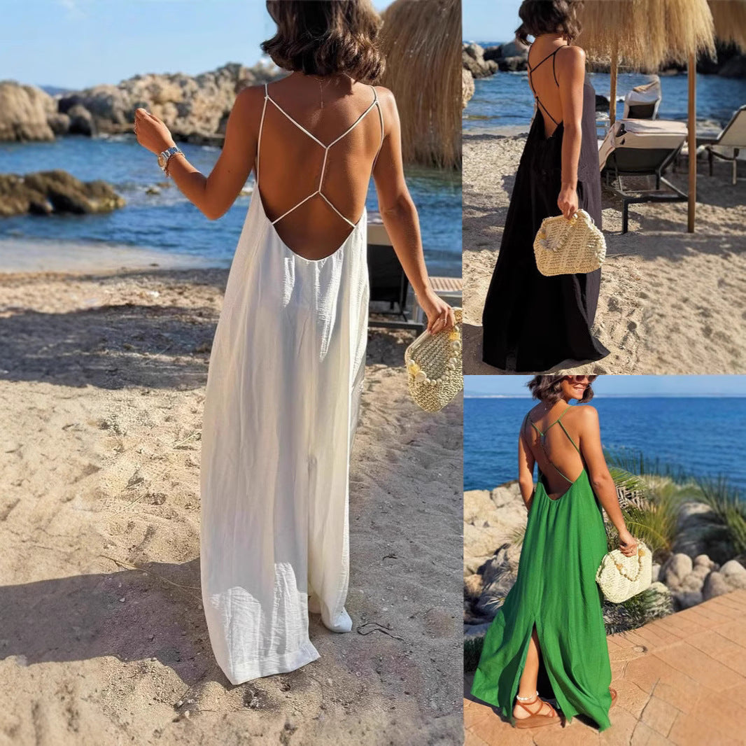 Damen Strandkleid mit Rückenausschnitt R&B