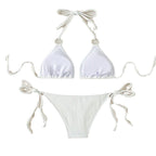 Damen Triangel-Bikini mit modischem Ringdetail