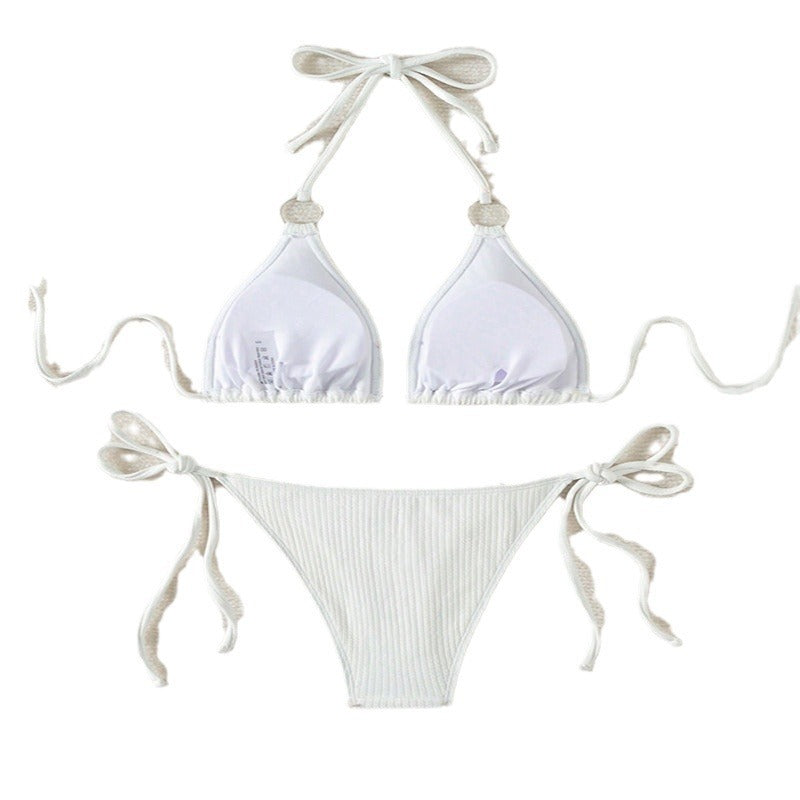 Damen Triangel-Bikini mit modischem Ringdetail