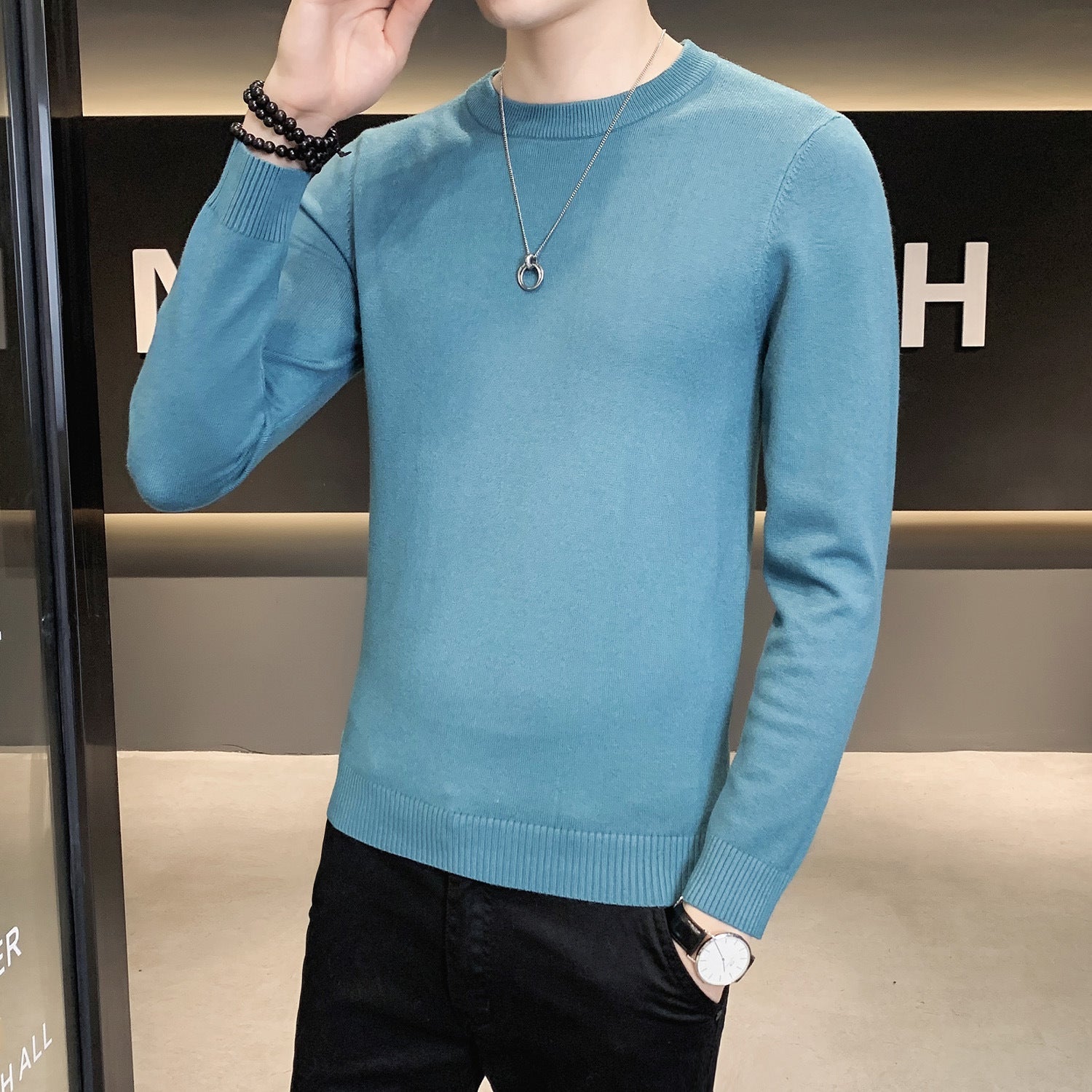 Herren hochwertige Strickpullover R&B