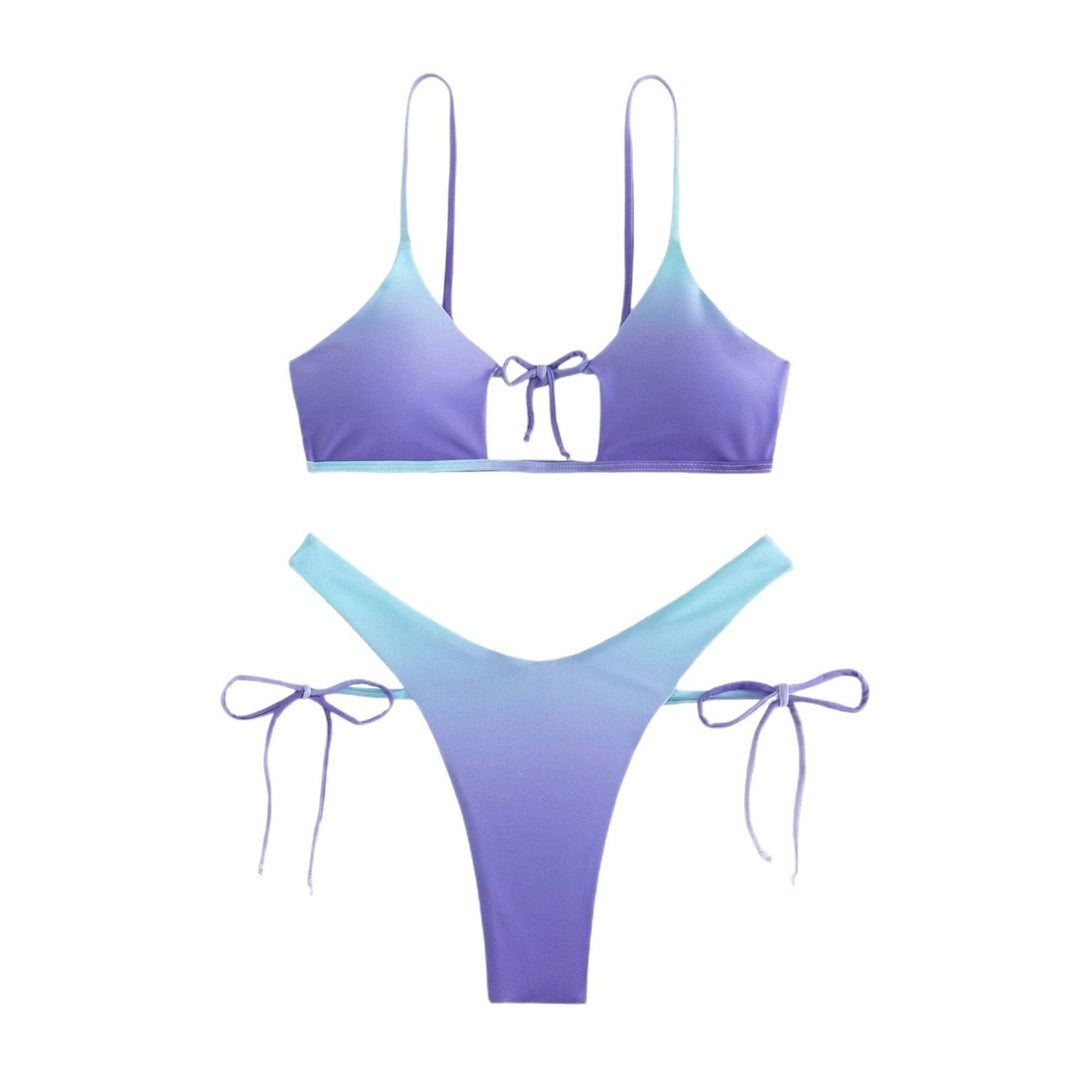 Damen Triangel-Bikini mit geflochtenen Trägern und verstellbarem Schnitt R&B