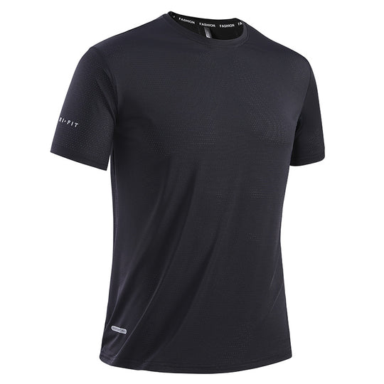 Herren nan atmungsaktives Funktions-T-Shirt aus perforiertem Mesh für Training R&B