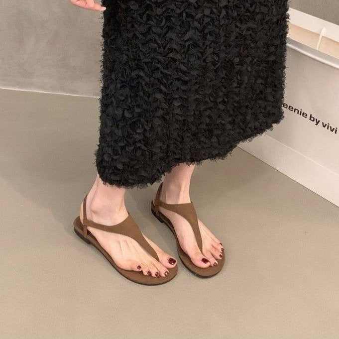 Damen Zehentrenner-Sandalen mit verstellbarem Riemen und rutschfester Sohle R&B