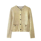 Damen Elegante Strickjacke mit luxuriösem Glitzer und praktischen Taschen R&B